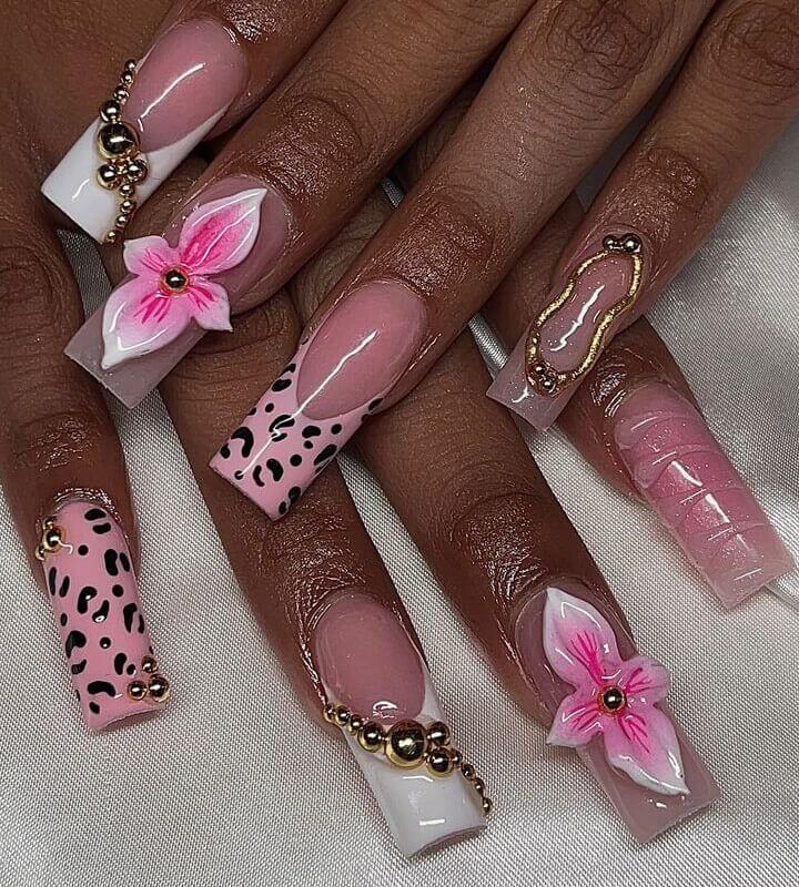 background of beautiful nails